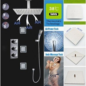 asbefore thermostatic 16 inch brushed air injection water saving massage spray jets b0150c42co