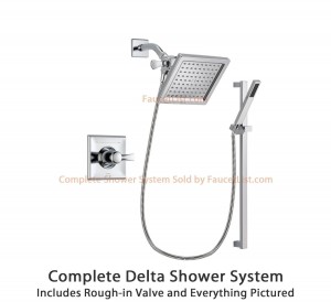 delta faucet 6 5 inch wall mount handheld shower dsp0216v