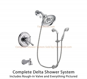 delta faucet dual cassidy chrome tub showerhead dsp0933v