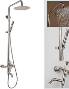 faucet shower 5464 deluxe 304 stainless steel wall mounted rain style bath tub b015f5ymjy