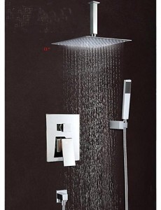 faucetshower 5464 wall mounted 12 inch square bathroom mixer taps b015f5vk62