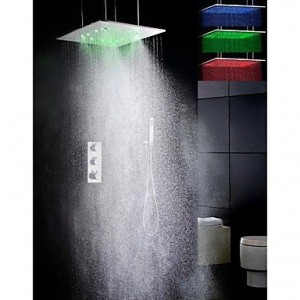 guoxian atomizing rainfall bathroom 20 inch super big led 3 colors temperature sensitive b013vxakts