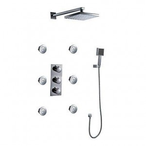 guoxian bathroom faucets 8 inch led brass shower b013vx4mdi