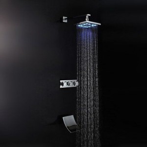 guoxian bathroom faucets led wall mount showerhead b013vx7wpi