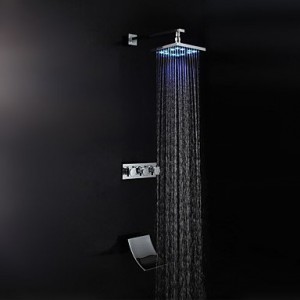 lei liping modern style chrome finish waterfall led wall mount b015h59o2c