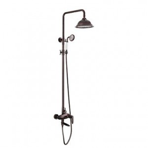 lei liping oil rubbed bronze tub shower faucet with 8 inch shower b015ipzn5s
