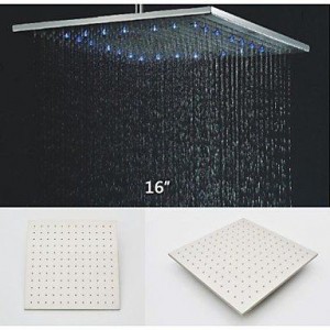 luci 16 inch led stainless rainfall showerhead b015h8vg7u
