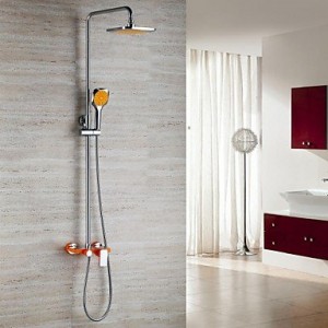 asbefore contemporary chrome finish with color shower wall mount b0150c6kry