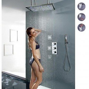 luci 20 inch brushed led colors showerhead b015h3g6w0