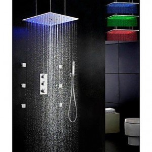 luci 20 inch dual brushed led showerhead b015h8v8au