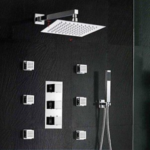 luci 8 inch brass thermostatic shower b015h91a8o