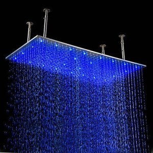luci led stainless brushed rain shower b015h8vac6