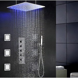 qin linyulongtou swash and rainfall bathroom led shower faucet b013wudkg0