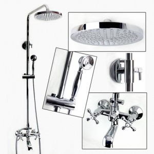 guma luxury shower faucet set with round fixed rain shower head yl13