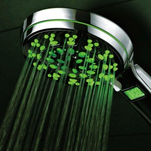 hotelspa led lcd hand shower with lighted lcd temperature display 5 setting 1485