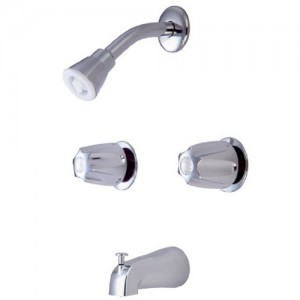 kingston brass 8 inch twin handle center tub and shower valve kf112