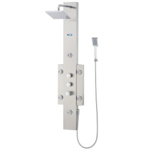 aston 6 jet stainless steel shower panel spss304