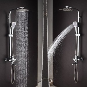 oxox contemporary wall hanging thermostatic silver showerset 6525489159437