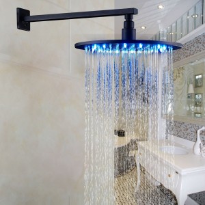 rozinsanitary 12 inch led wall mounted rainfall showerhead