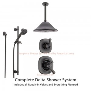 delta faucet 3 setting diverter rain showerhead ss179282rb