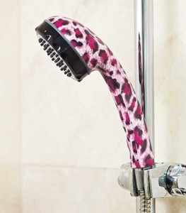 versatility 500 pink leopard print handheld showerhead