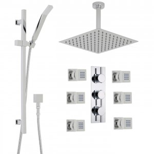 hudson reed 12 inch 3 outlet set shower system