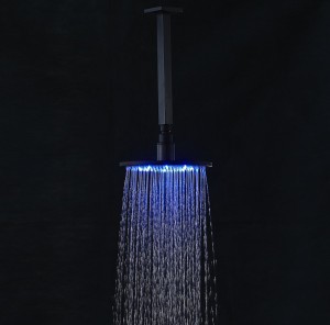 rozinsanitary ceiling mounted led light 8 inch rainhead with shower arm
