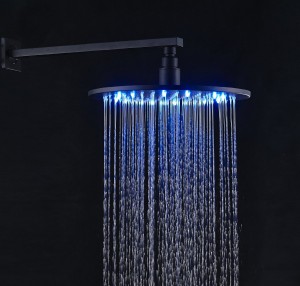 rozinsanitary wall mounted 10 inch round showerhead with led light