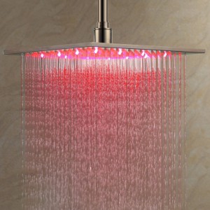 detroit bathware 16 inch stainless led bathroom showerhead 32542