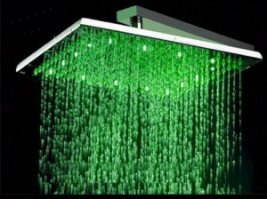 hai lighting 12 inch luxury led stainless rain showerhead
