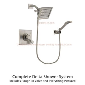 delta faucet dryden 6 5 inch square rain showerhead dsp2088v