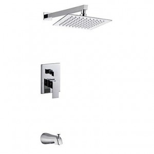 meno shower faucet 8 inch double wall mount showerhead b00uwfz0ps