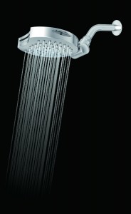 F W luxury large 6 inch ergonomic rotating showerhead