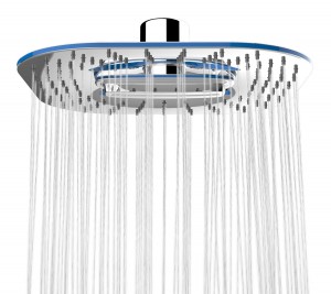F W luxury large 8 inch waterfall shower head