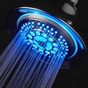 dreamspa chrome temperature color changing led shower head