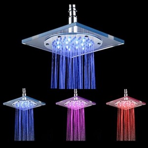 facilla 8 inch color change overhead led showerhead