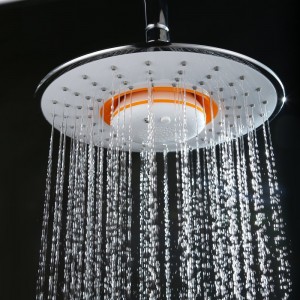 facilla modern 8 inch abs rain shower head with bluetooth speaker