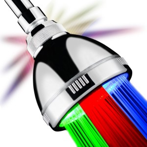 happy shower 12 lights color changing led shower head