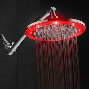 hotelspa 10 inch LED rainfall shower head with extension arm