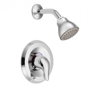 moen chateau single handle posi temp valve and shower trim showerhead l2362