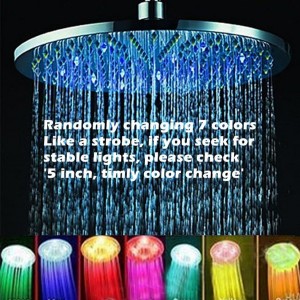 susy bath shower head romantic rain shower 8 inch 7 color led
