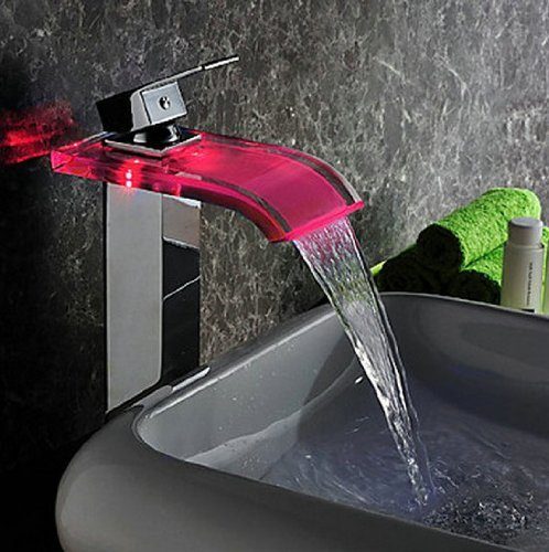 Detroit Bathware 652u Water Power LED Waterfall Faucet