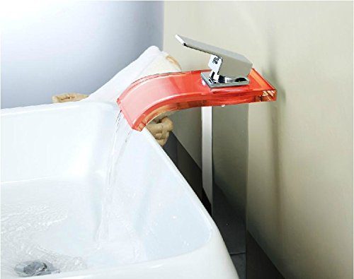 Detroit Bathware Single Handle LED Waterfall Faucet 0314